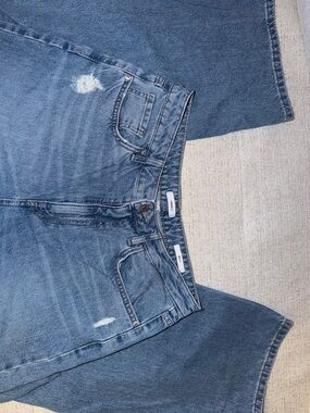 Forever 21 Light Blue Straight-Leg Jeans